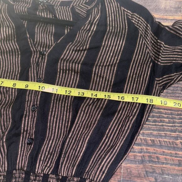 Rails Jasmine Midas Tiered Metallic Stripe Mini Dress Women's Size S - Picture 4 of 6